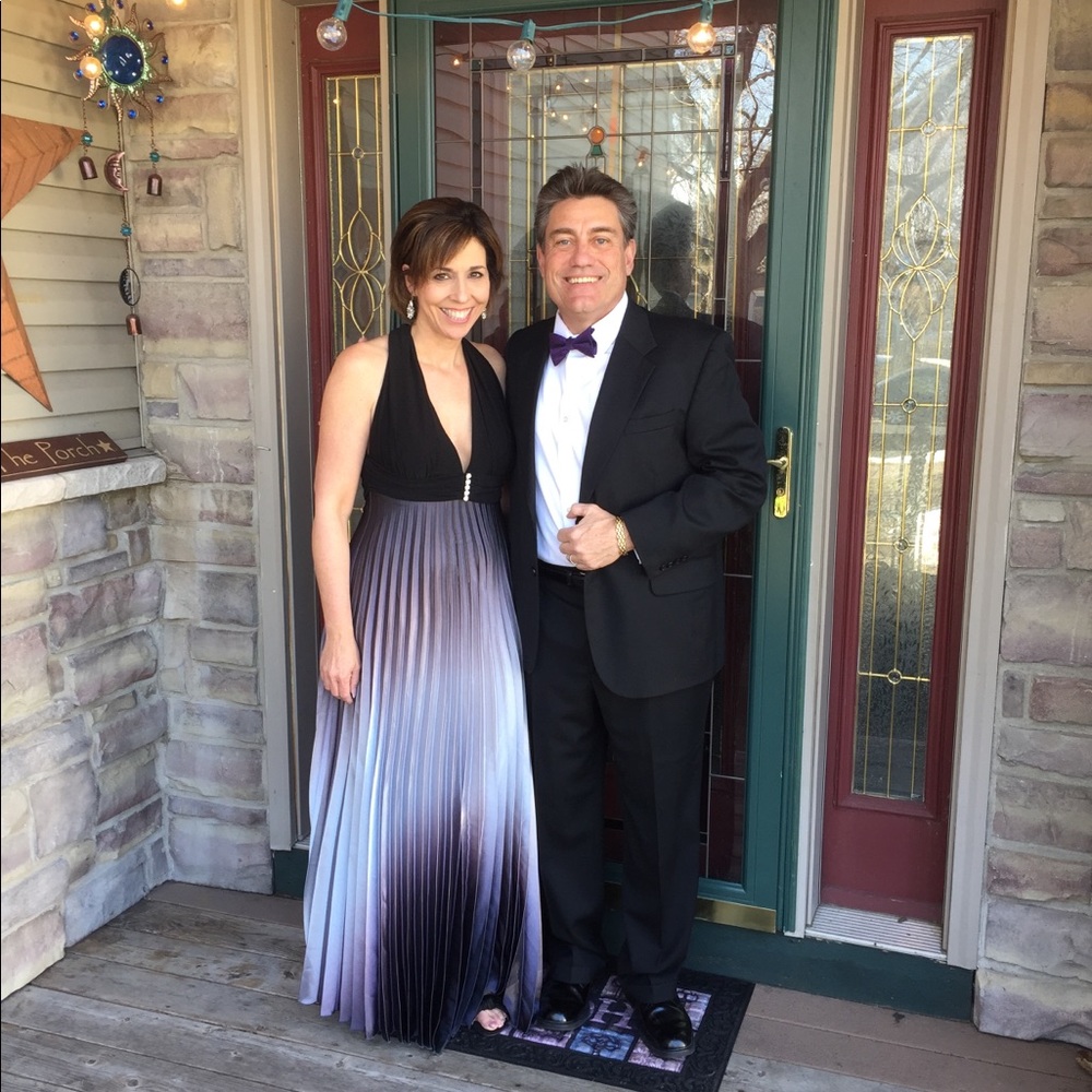 Betsy and Adam long formal dress